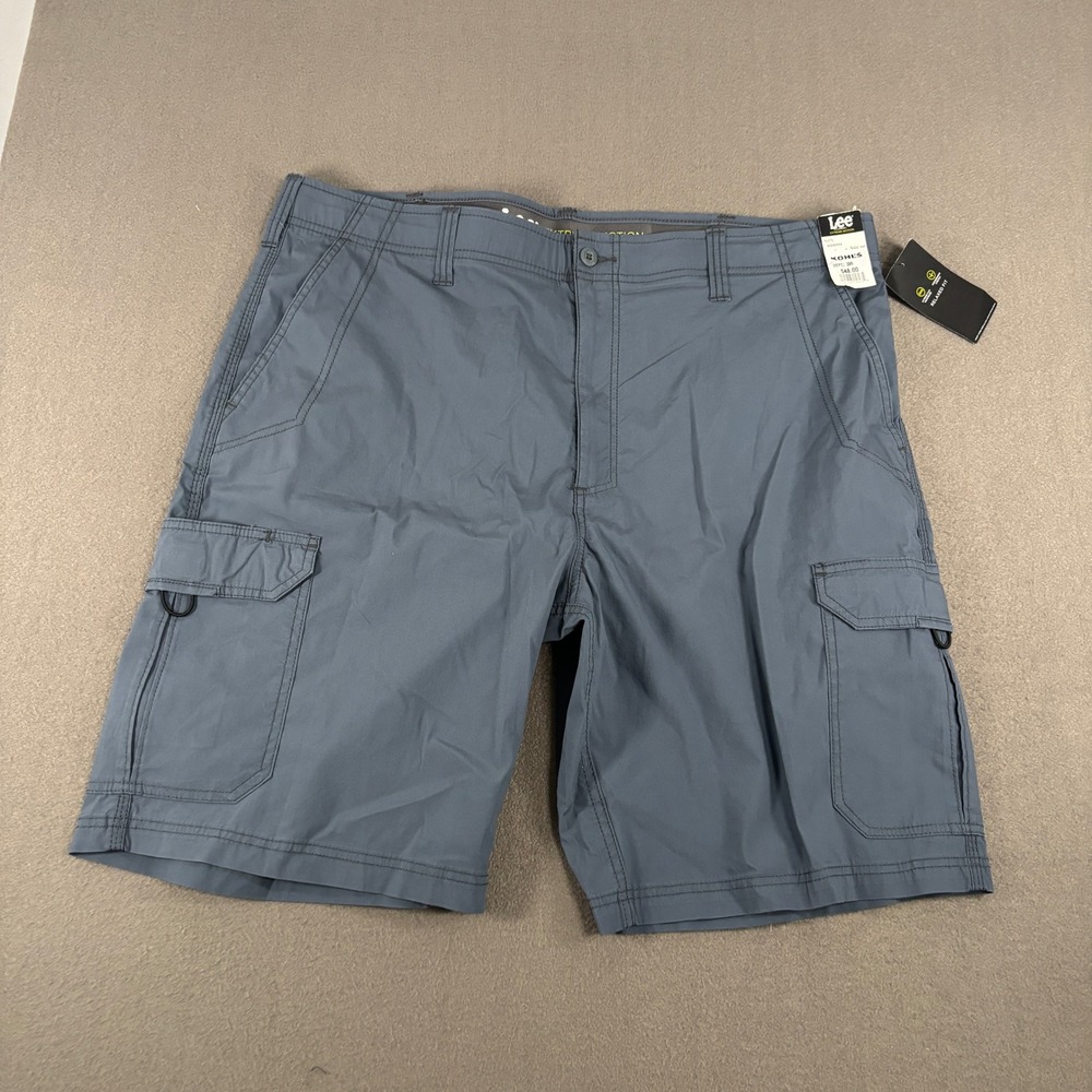 Lee Extreme Motion Cargo Shorts Mens Size 42 Slate Blue Relaxed 102187013